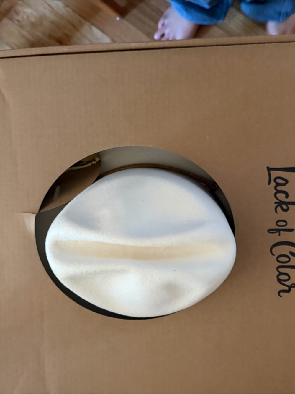 Lack Of Color Cream Wool Beret